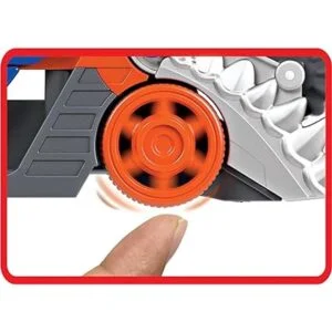 Hot Wheels Shark Chomp Transporter Playset con un auto a_4