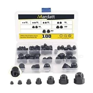 Mardatt Juego de 100 tuercas hexagonales de 7 tamaños kit_1