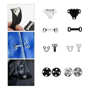 LUTER Juego de 100 ganchos para falda broches para coser_3