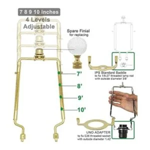 Soporte de arpa de 7 8 9 10 pulgadas arpa de lámpara_2