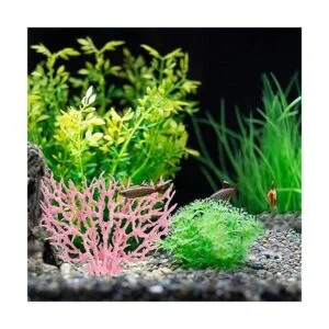 Besimple Adorno de coral artificial para acuario