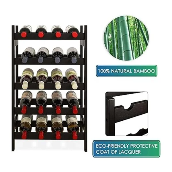 SMIBUY Estante para vino de bambú soporte para 20_5