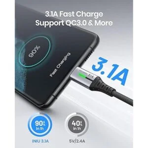 INIU Cable USB C 3 unidades 3.1A QC3.0 cable USB tipo C_2