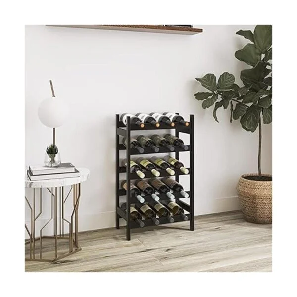 SMIBUY Estante para vino de bambú soporte para 20_3