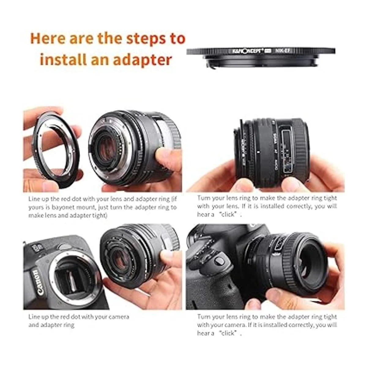 KF Concept Adaptador de montaje para lente Nikon FAF AI_3