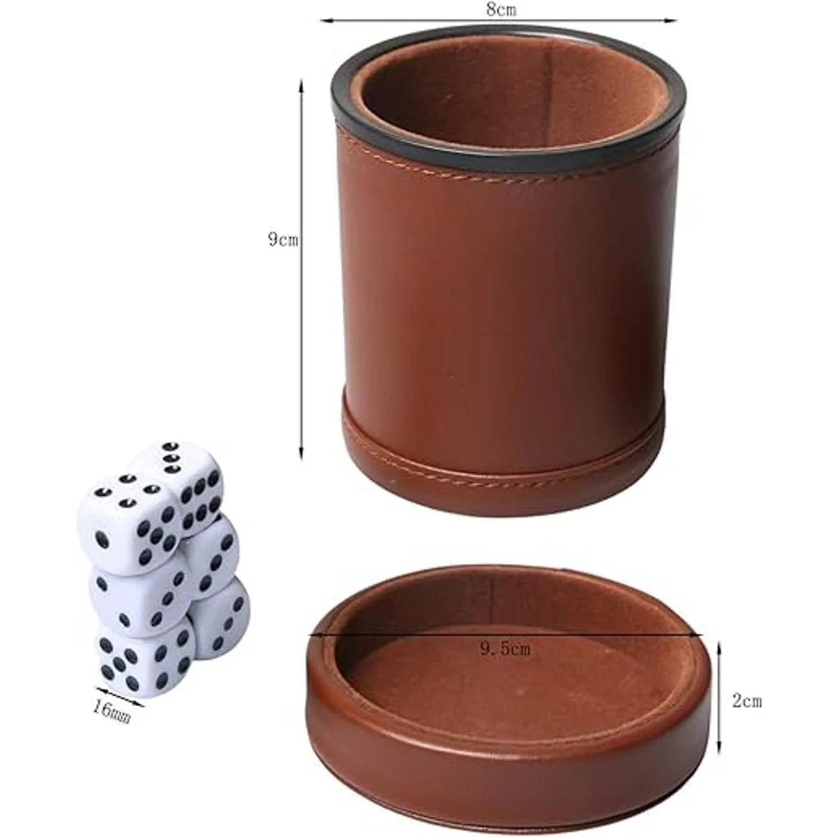 RERIVER Juego de tazas de cuero con tapa forro de fieltro_3