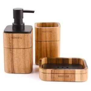 LunaLife Juego de accesorios de baño de 3 piezas incluye_1