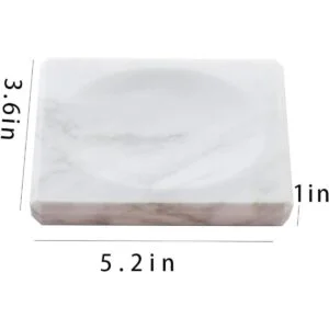 CAAS Jabonera de mármol con bandeja de jabón para baño_6