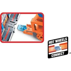 Hot Wheels Shark Chomp Transporter Playset con un auto a_2