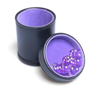 Taza de dados de piel sintética con forro de terciopelo_5