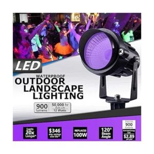 SUNVIE 12W LED Black Lights Blacklight Landscape Lighting_2