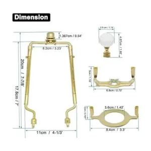 Soporte de arpa de 7 8 9 10 pulgadas arpa de lámpara_5