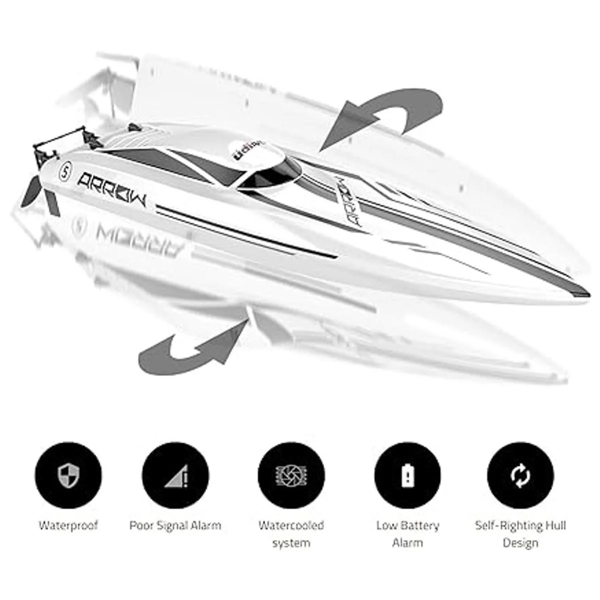 Cheerwing RC sin escobillas de 30 MPH barco de alta_3