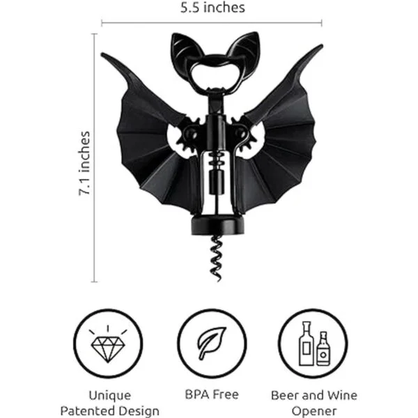 OTOTO Vino Spooky Bat Wine Abridor Decoración de_2