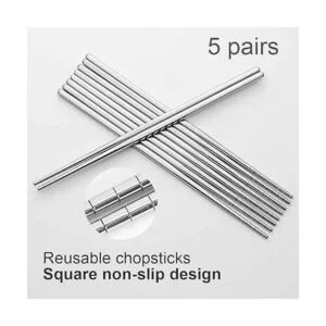 Palillos de acero inoxidable 304 reutilizables de varios_5