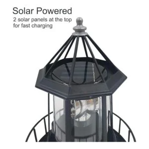 CALIDAKA Faro solar LED con energía solar de 360 grados_4