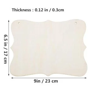 Janou 3 letreros de madera sin terminar para colgar en