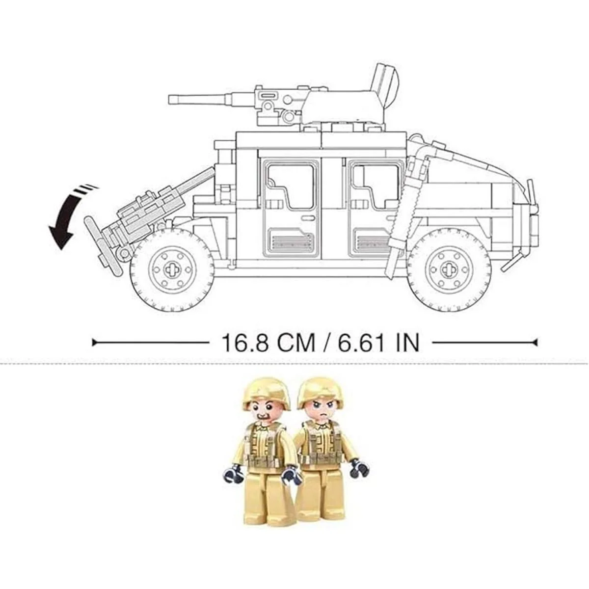 Octopbrik Juguete de construcción de vehículos militares_3