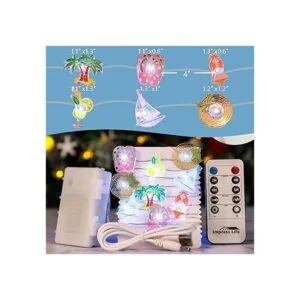 IMPRESS LIFE Guirnalda de luces temáticas de océano con