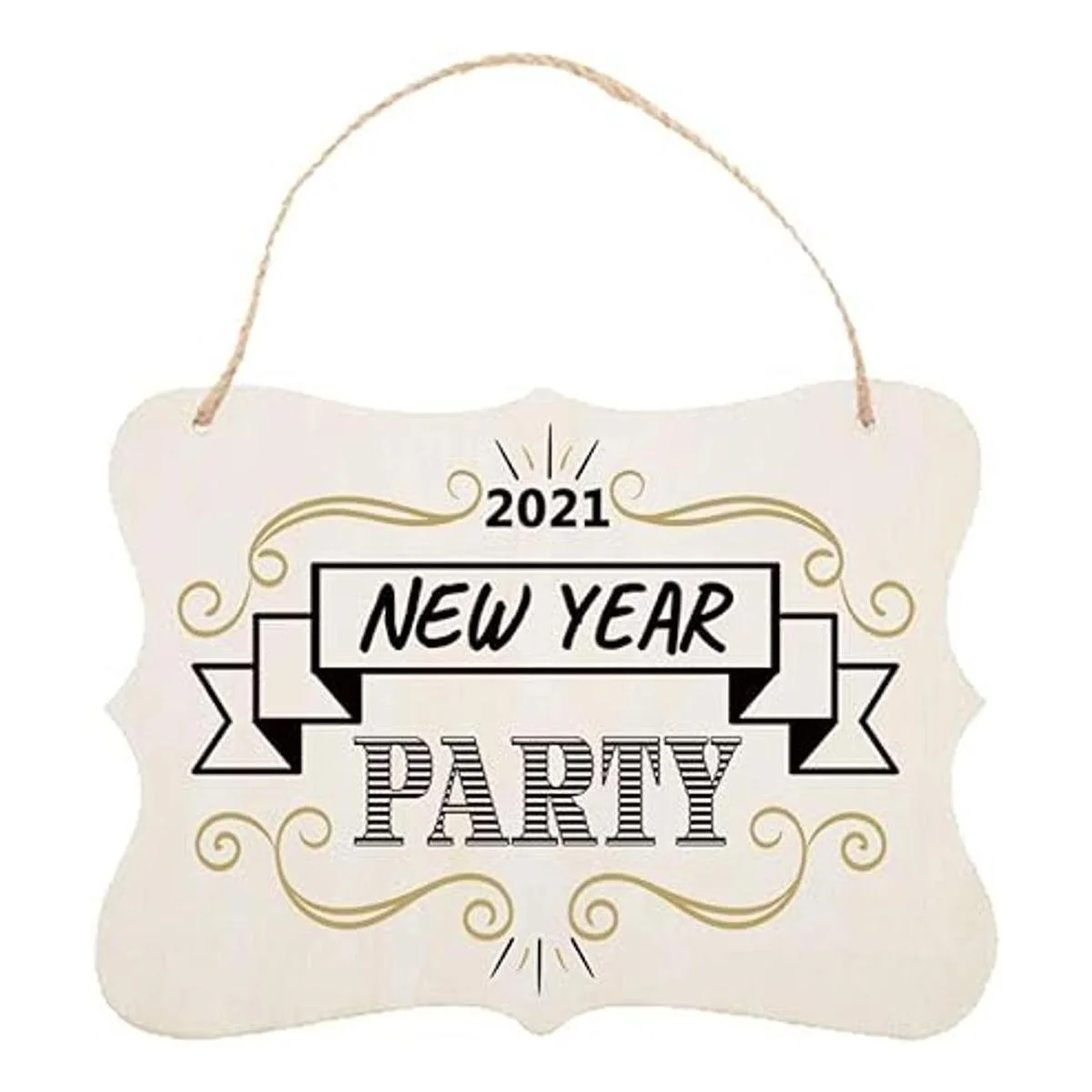 Janou 3 letreros de madera sin terminar para colgar en