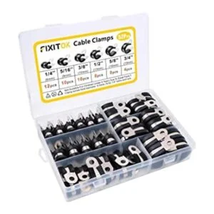 Fixitok Juego de 52 abrazaderas de goma de acero_1