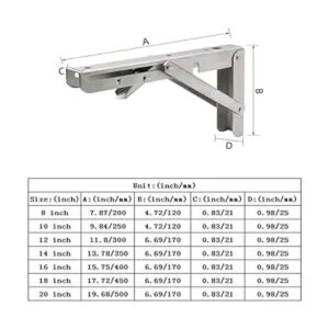 2 soportes plegables para estante montado en la pared de_2