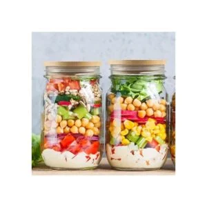 Picowe Paquete de 8 tapas de bambú para tarros de