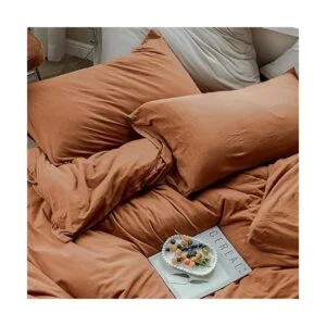 AMWAN Juego de funda de edredón de algodón de punto_4