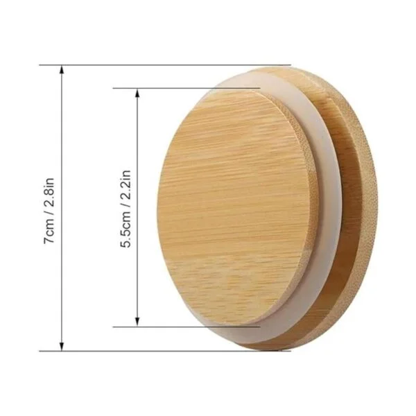 Picowe Paquete de 8 tapas de bambú para tarros de