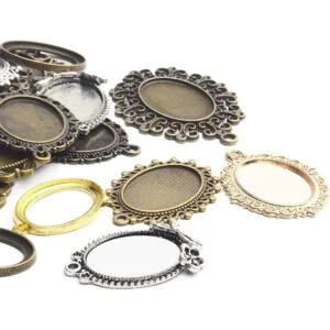 Bandejas de bisel 3.53 oz ovaladas colgantes bandejas