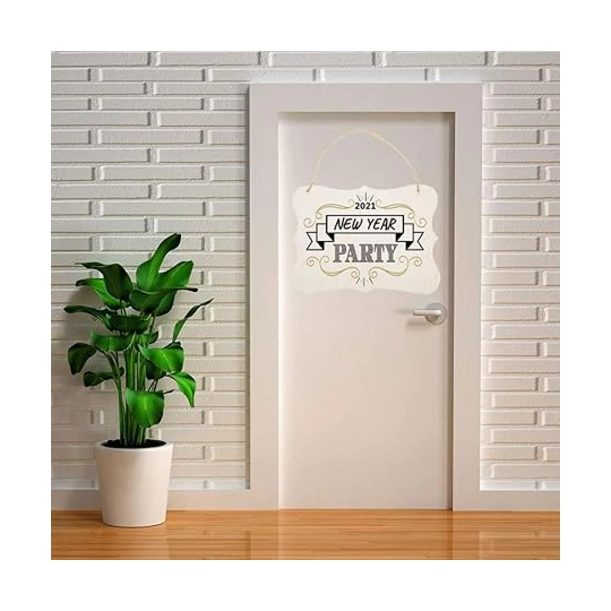 Janou 3 letreros de madera sin terminar para colgar en