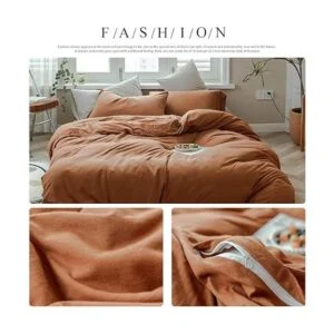 AMWAN Juego de funda de edredón de algodón de punto_2