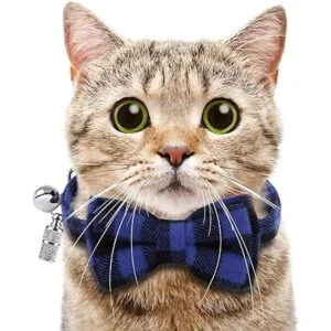ADXCO 4 collares de gato a cuadros de liberación rápida