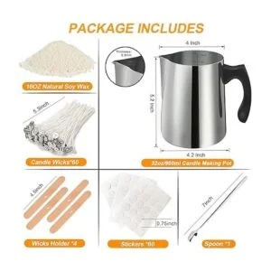 Kit de fabricación de velas incluye olla de vertido para_2