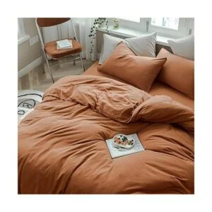 AMWAN Juego de funda de edredón de algodón de punto_3