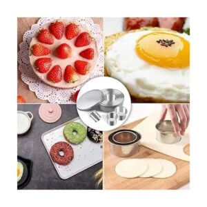 Juego de 12 cortadores de galletas redondos de acero