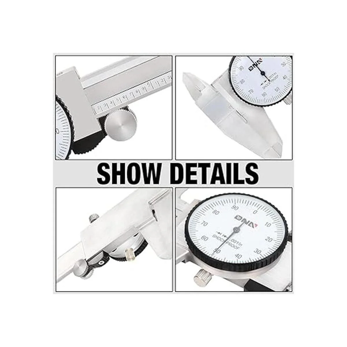 DNA Motoring TOOLS00055 Calibre de acero inoxidable