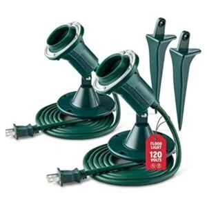 Juego de 2 soportes para luces de inundación para