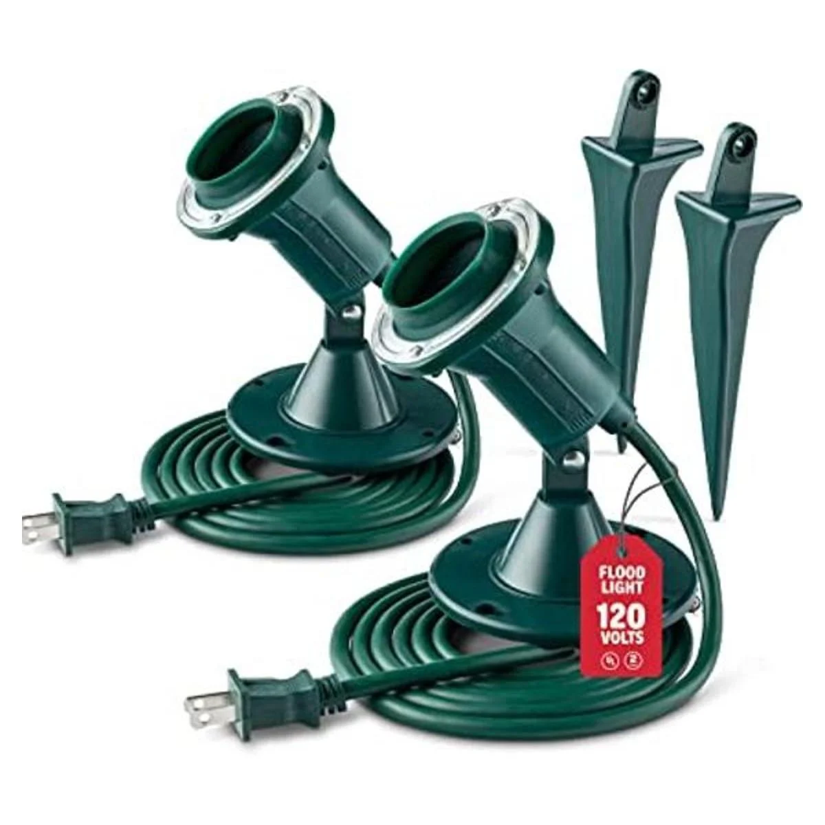 Juego de 2 soportes para luces de inundación para