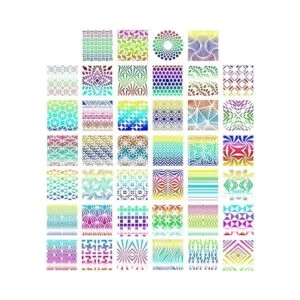 40 plantillas geométricas de pintura para álbumes de