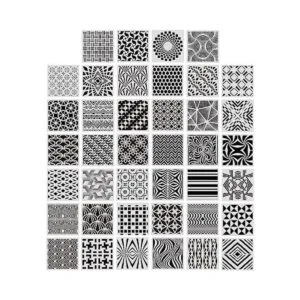 40 plantillas geométricas de pintura para álbumes de