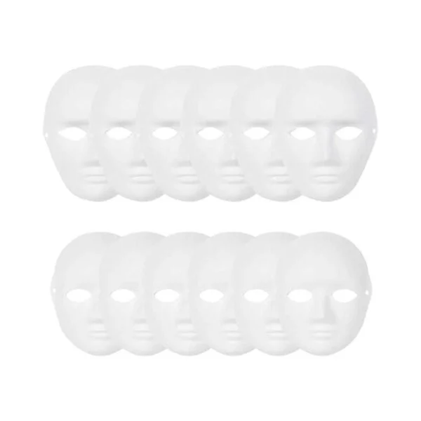 Paquete de 12 máscaras de cara completa para manualidades_1
