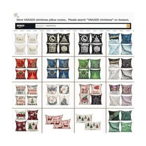 Christmas Throw Pillow Covers 18x18 Set of 4 Outdoor_6
