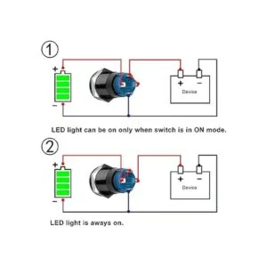 5 interruptores de botón de cierre de 0.472 in 5 A 12 V_3