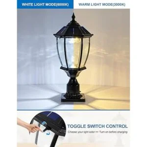 GYDZ Luces solares de poste para exteriores lámpara solar_3