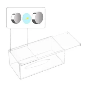 Phineoly Caja de pañuelos acrílicos transparentes soporte