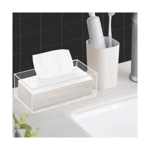 Phineoly Caja de pañuelos acrílicos transparentes soporte