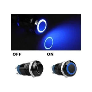 5 interruptores de botón de cierre de 0.472 in 5 A 12 V_4