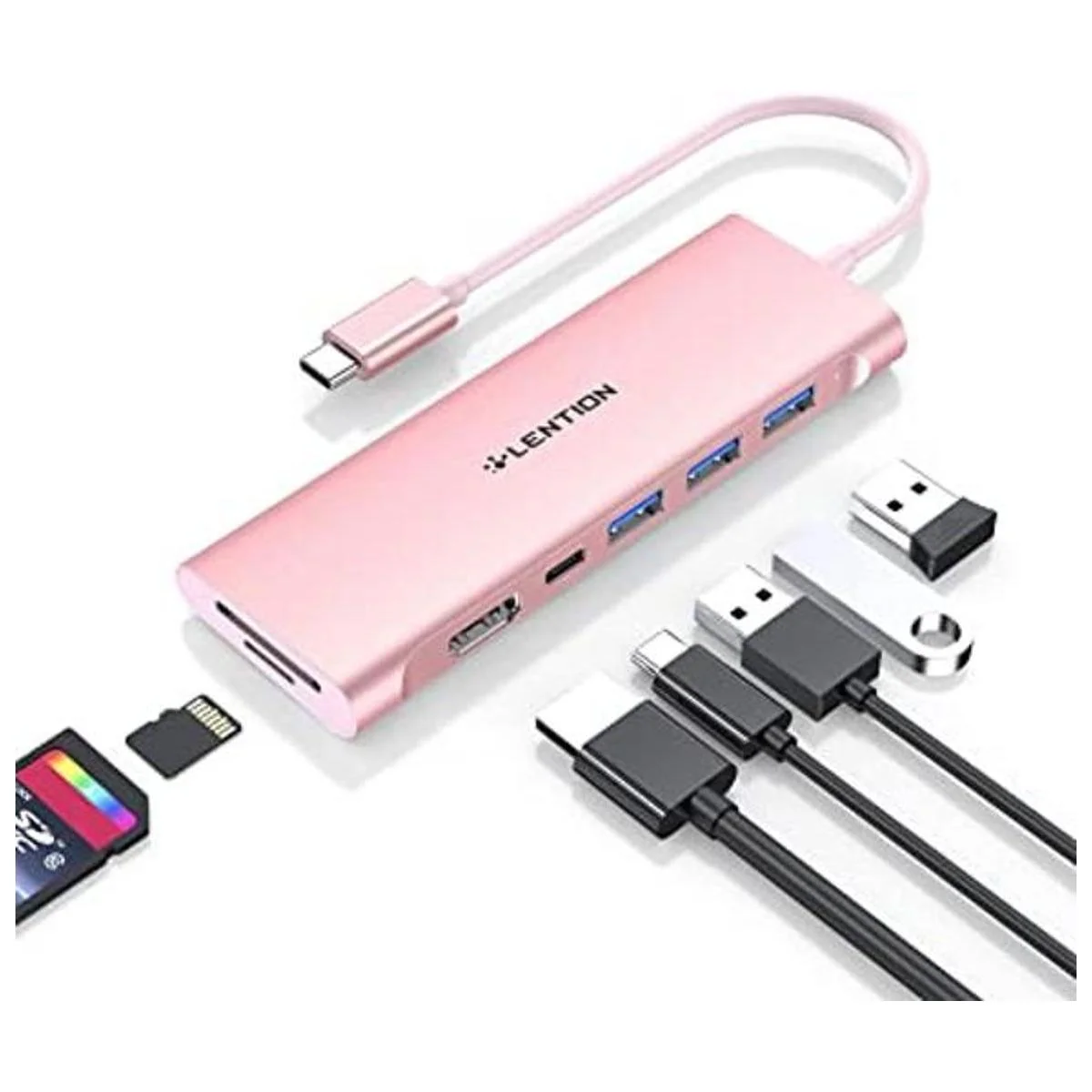 LENTION USB C Multiport Hub with 4K HDMI 3 USB 3.0_1