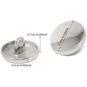 Honbay 50 piezas de metal redondo con botones planos